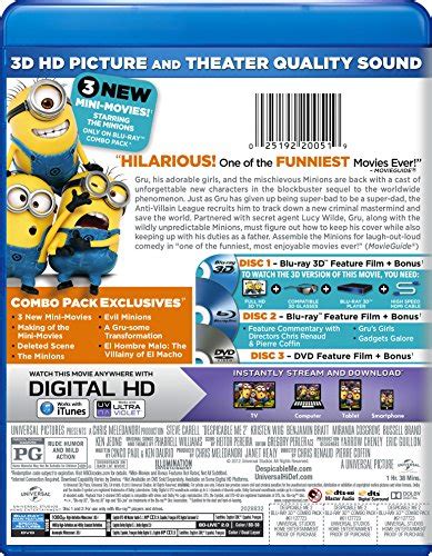 Despicable Me 2 Blu Ray 3d Blu Ray Dvd Digital Hd Ultraviolet