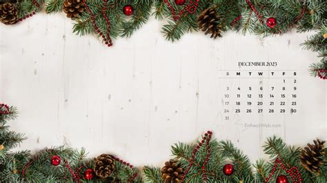 December 2023 Calendar Desktop Wallpaper | EntheosWeb | Christmas ...