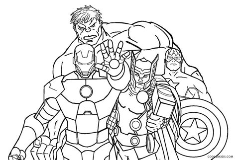 Dibujos de The Avengers Los Vengadore para colorear Páginas para