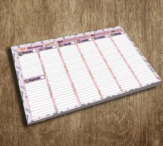 Planner De Mesa Semanal Permanente A Mercadolivre