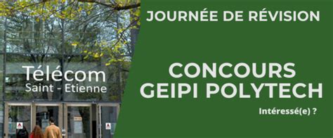 Journ E De Pr Paration Au Concours Geipi Polytech T L Saint Tienne