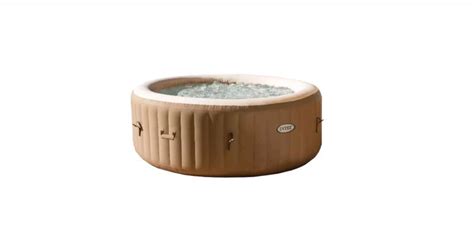 Intex Purespa Person Inflatable Bubble Jet Spa Portable Hot Tub Tan E For Sale From
