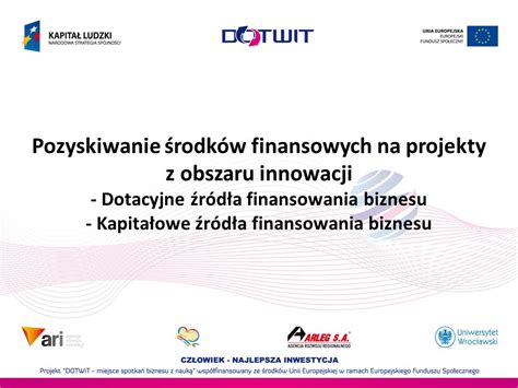 Pozyskiwanie Rodk W Finansowych Na Projekty Z Obszaru Innowacji