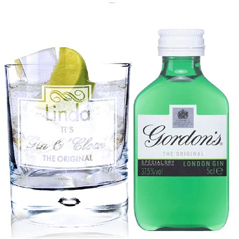 Gin Oclock Glass And Mini Gin Set