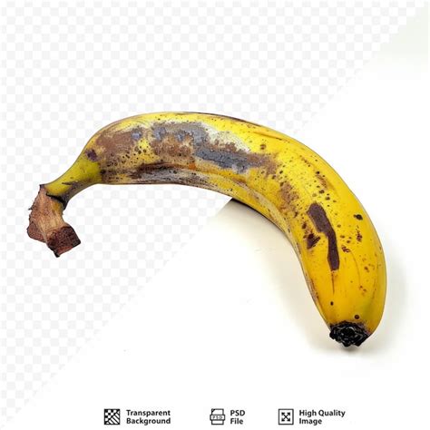 Premium Psd Banana On A White Isolated Background Rotting