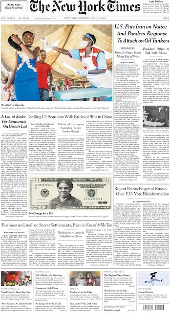 The New York Times In Print For Saturday June 15 2019 The New York