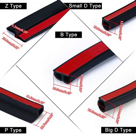 Cheap 4meter B P Z D Shape Type Car Door Seal Strip Epdm Rubber Noise