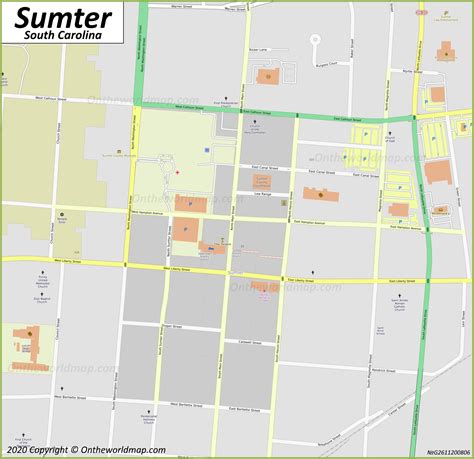 sumter map south carolina  discover sumter  detailed maps