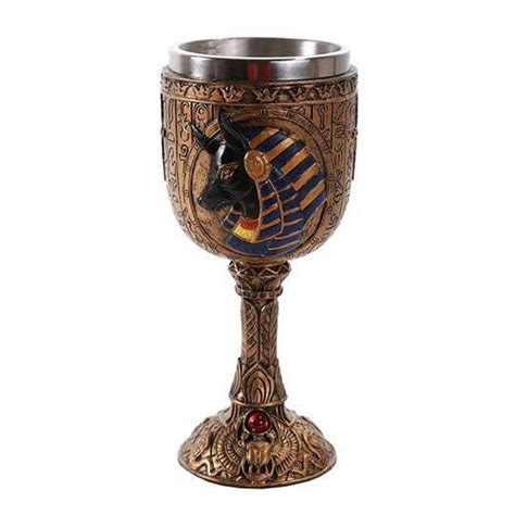 Egyptian Anubis Altar Chalice Egyptian God Goblet Gold Etsy