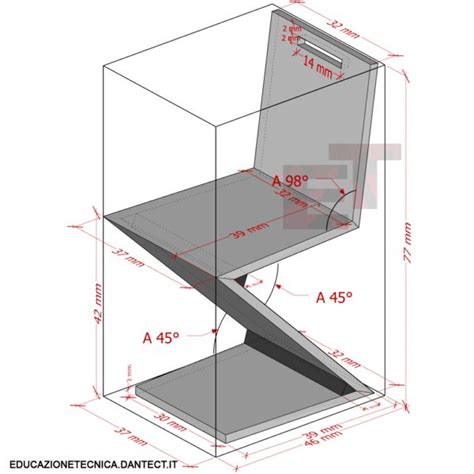 C A D Zig Zag Chair Nel Pareti Esterne Cattedrali Disegno