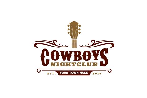 Country Music Bar Typography Logo Design Graphic by Enola99d · Creative ...