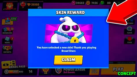 Claim GHOST SQUEAK Skin Brawl Stars Gifts CONCEPT YouTube