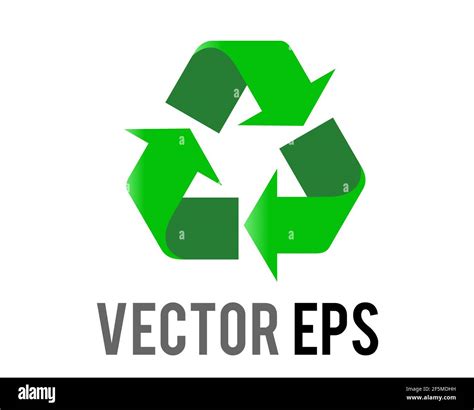 The Isolated Vector Green Universal Recycling Symbol Icon Three Arrows