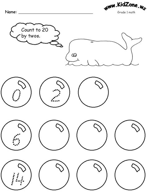 Collection Of Counting By 2 S Worksheets For Kindergarten Worksheets