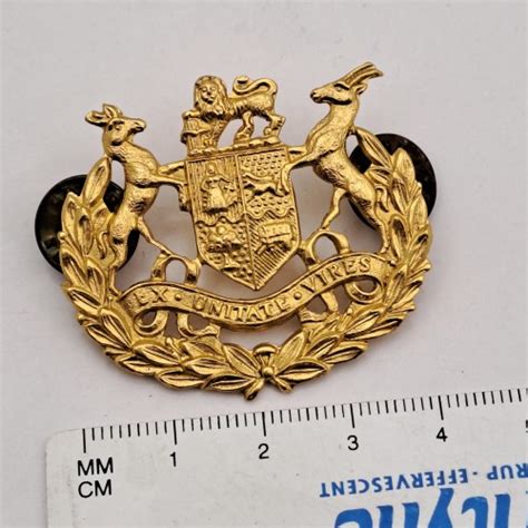 South African Army South African `ex Unitate Vires` Army Badge Pins Intact For Sale In