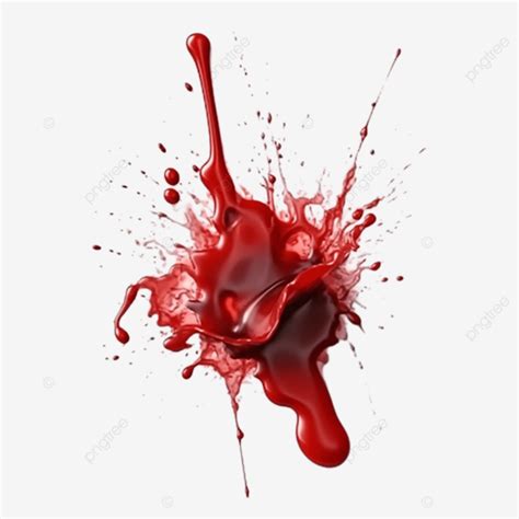 Blood Realistic Blood Drop Red Bright The Splash PNG Transparent