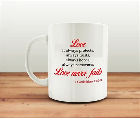 Love Bible Verse Quote On Mugs Mug With Bible Verse Quote Etsy