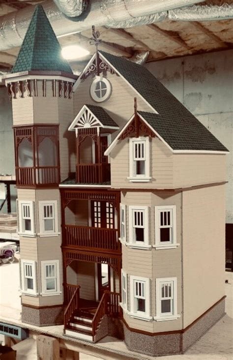 112 Scale Wooden Dollhouse Kit Romantic Victorian Mansion Etsy