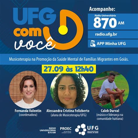 Programa UFG você Musicoterapia na promoção da saúde mental de