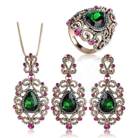 Osmans Gift Turkish Jewelry Set Fancy Jewelry Swarovski Crystal