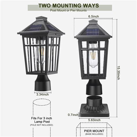 Darkaway Solar Post Lights Lamp Outdoor Pole Light