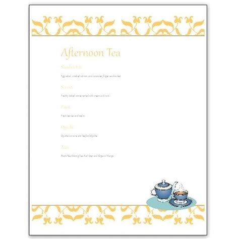 Freee Tea Invitation Template