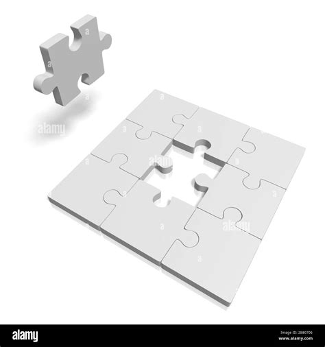 3D jigsaw puzzle illustration Stock Photo - Alamy