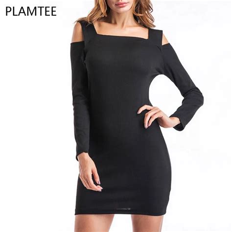 Plamtee Black Sexy Strapless Women Dresses Casual Skinny All Match