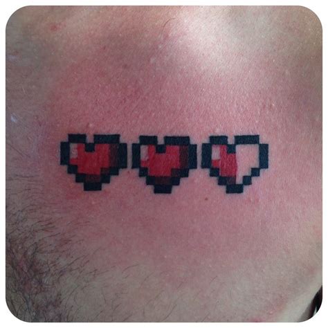 Zelda Hearts 8bit Tattoo Tattoos Art Tattoo Maple Leaf Tattoo