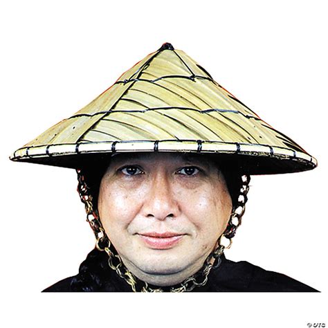 Adults Straw Bamboo Coolie Hat Oriental Trading