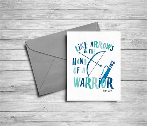 Like Arrows In The Hand Of A Warrior Psalm 127v4 Printable Etsy