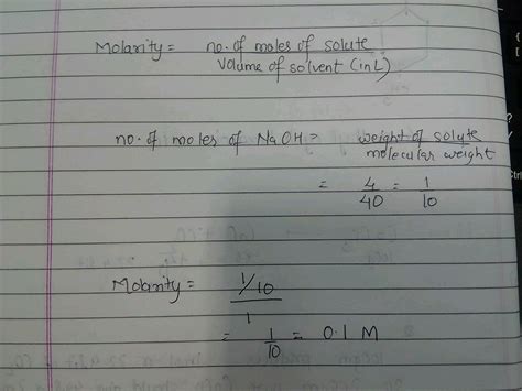 G Of Naoh And G And H So Are Dissolved In Water And Volume Is