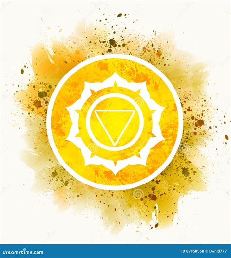 Manipura chakra symbol stock illustration. Illustration of color - 87958568