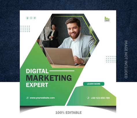 Premium Vector Digital Marketing Expert Social Media Post Template