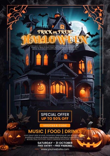 Premium Psd Psd Halloween Horror Night Party Social Media Post And