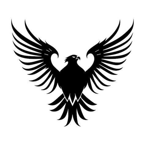 Premium Vector | Hawk Wings or Eagle logo in black and white