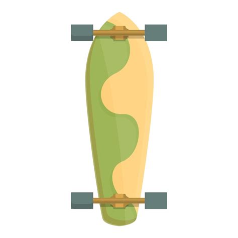 Transport Longboard Icon Cartoon Vector Retro Board Vector