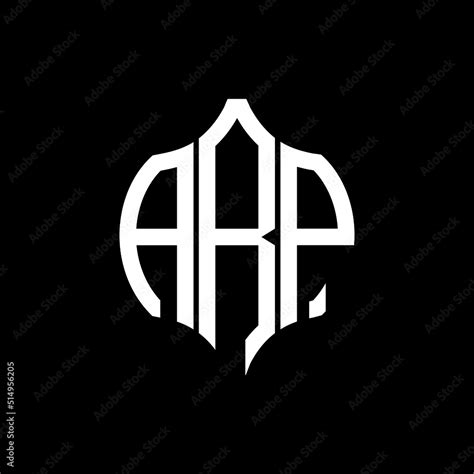 ARP letter logo. ARP best black ground vector image. ARP Monogram logo design for entrepreneur ...