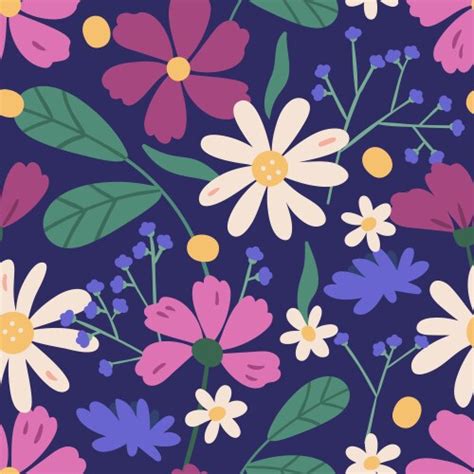 Colorful floral pattern Royalty Free Vector Image