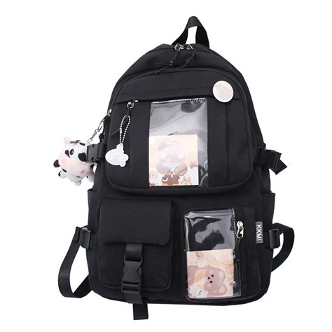 Kawaii Backpack With Pins Kawaii School Backpack Cute Aesthetic