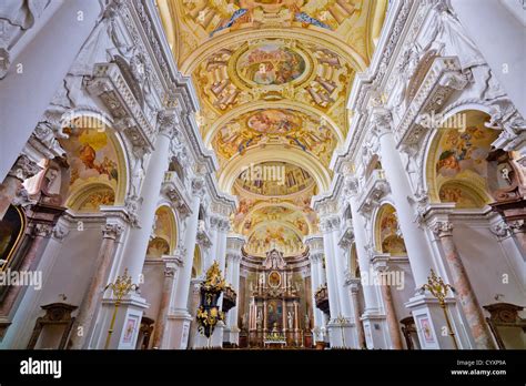 Austria Upper Austria St Florian Interior Of Augustinian Abbey Stock