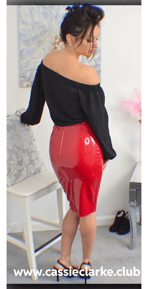 Red Pvc Skirt 3 Pics R Cassieclarkeofficial