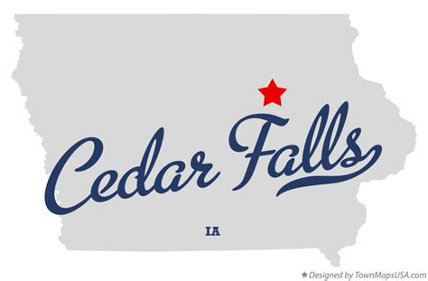 Map of Cedar Falls, IA, Iowa