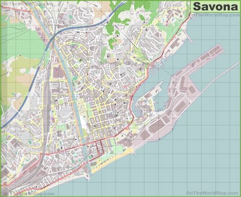 Large detailed map of Savona - Ontheworldmap.com