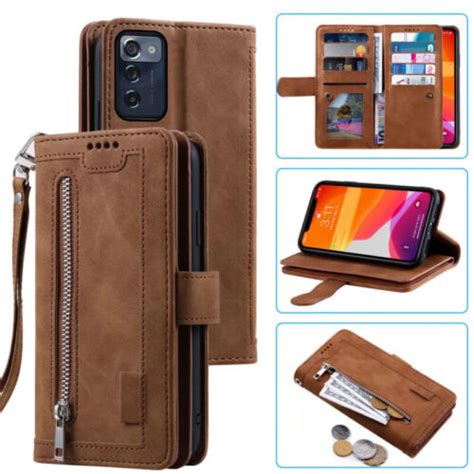 ZTE ZMAX 5G Wallet Case Leather Zipper Magnetic Flip Phone Card For ZTE