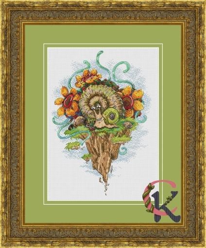 Seashell Of Earth Dendenmushi Cross Stitch Pattern Code SKo 092