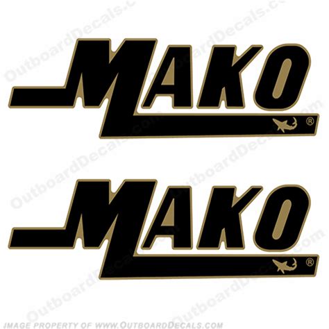 Mako Boat Logo Decals - 2 Color!