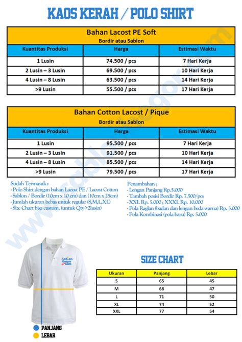 Berapa Harga Sablon Baju Ilmu