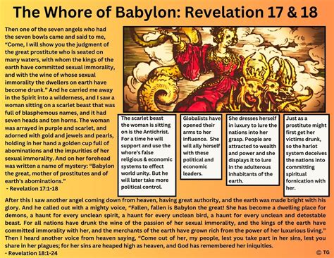 Printable Bible Study Chart Illustrated Diagram The Whore Of Babylon