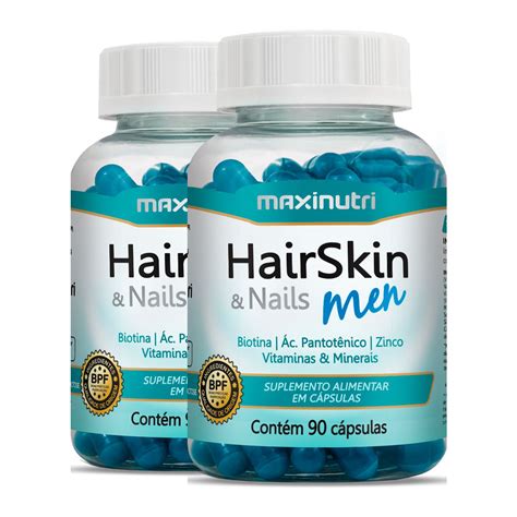 Kit Hairskin Nails Men Maxinutri C Psulas Edin